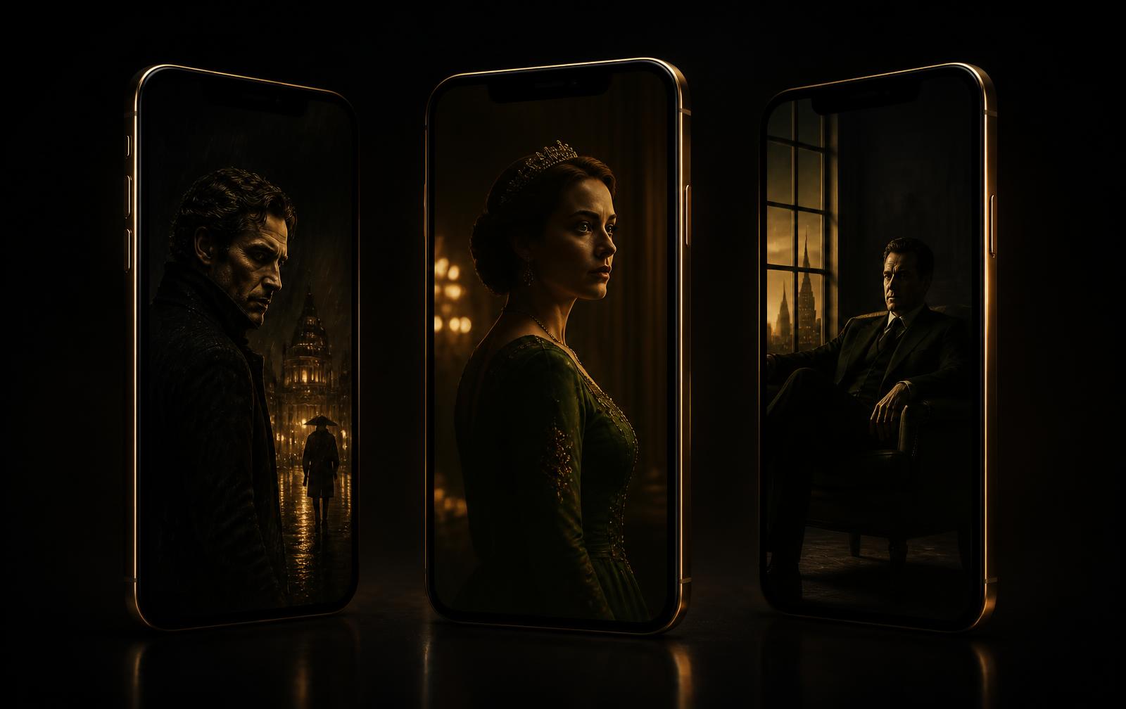 Vertical series playing on three phones